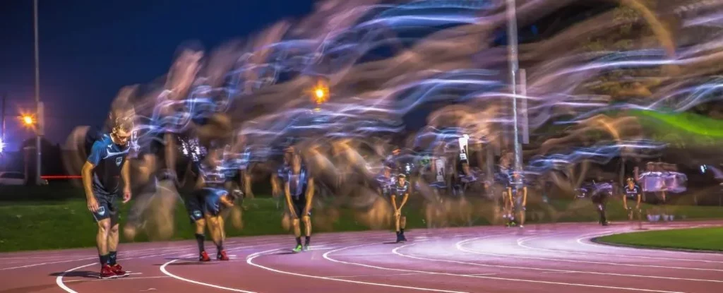 Séance de fractionné long sur piste d'athlétisme pour travailler son endurance.