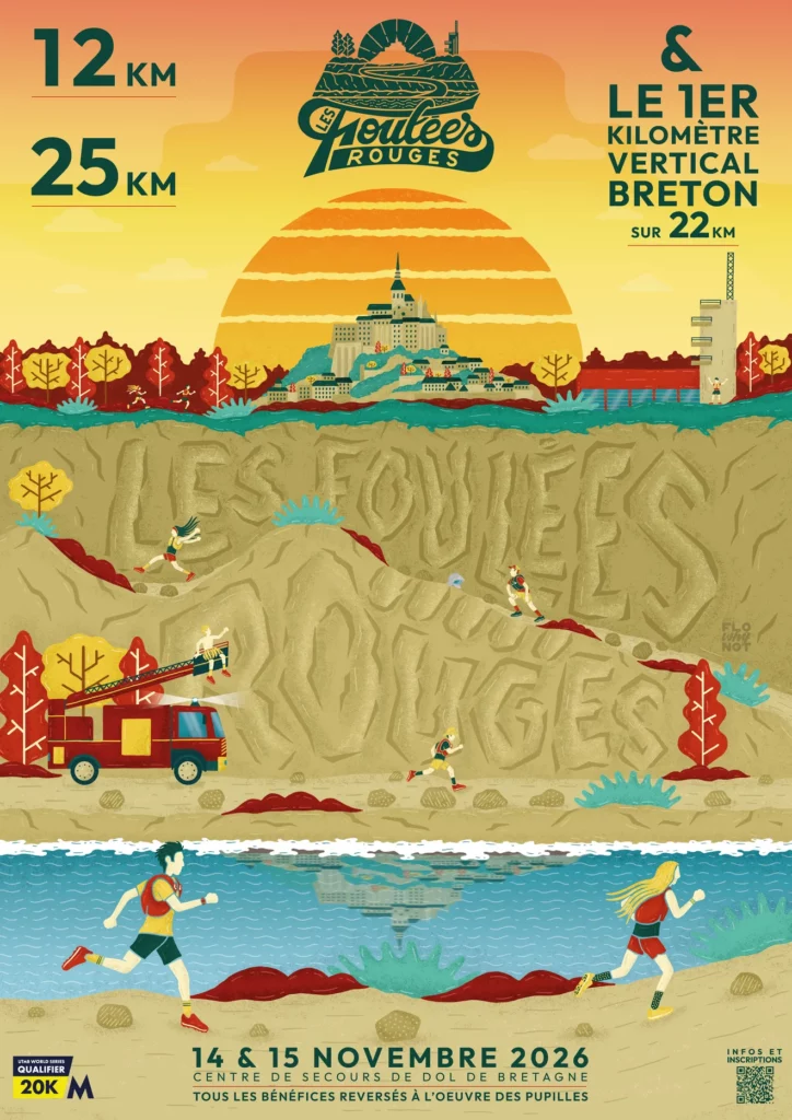 Affiche du trail des foulées rouges 2026