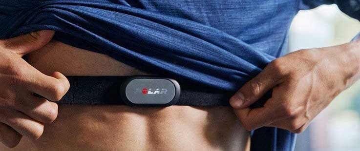 Ceinture cardiaque dans le cadre de la course à pied.