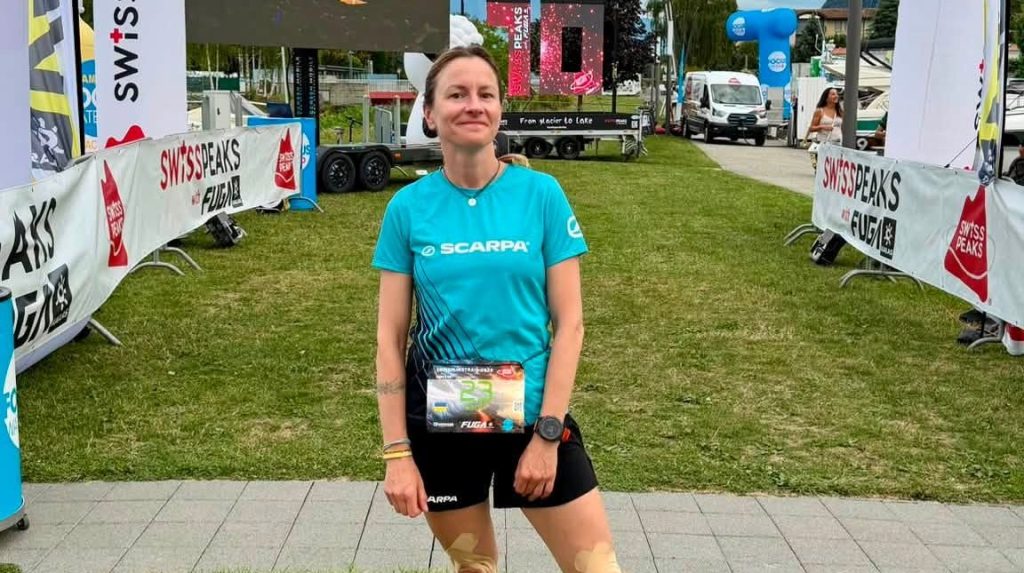 Dariia Bodnar avec le dossard 23 lors de la SwissPeaks Odyssey 2026