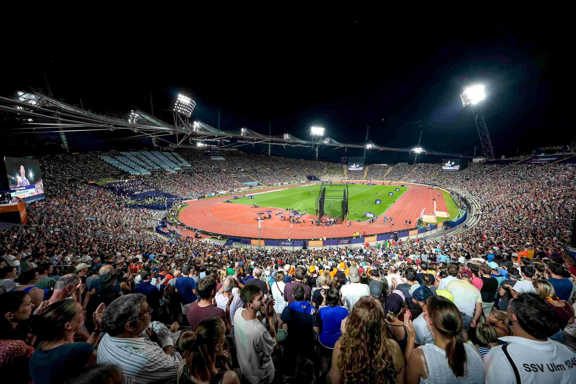 Le stade olympique de Munich pendant les championnats d’Europe d’athlétisme 2022