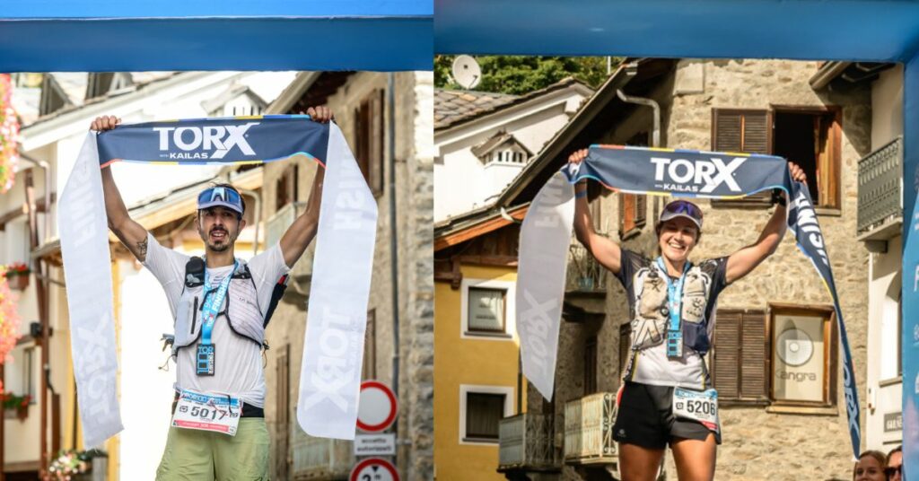 Davide Busuito et Rebecca Hormann après leur victoire au TOR100 2026